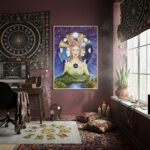 Quadro Decorativo A Deusa Tríplice e Suas Faces - 70x50cm