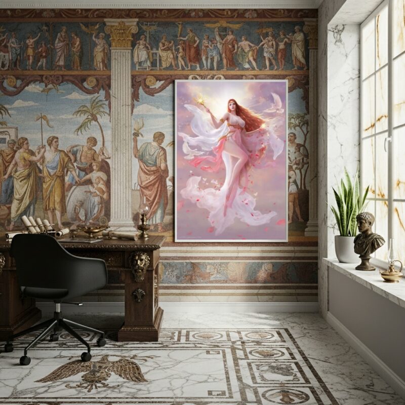 Quadro Decorativo Afrodite - Deusa Da Beleza - 70×50 cm