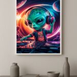 Quadro Decorativo Alien DJ