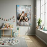 Quadro Decorativo Anjinhos Querubins - 70x50cm