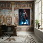 Quadro Decorativo Ares Deus Grego da Guerra - 70x50cm