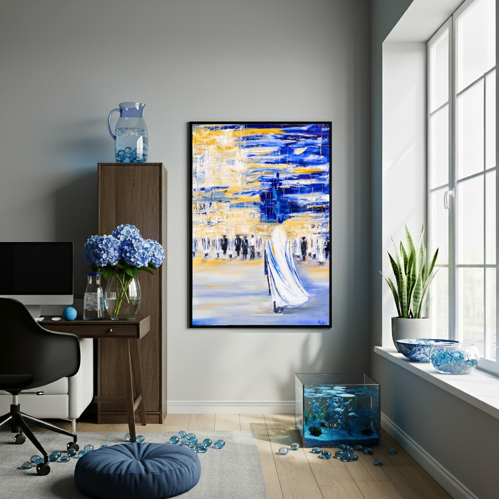 Quadro Decorativo Arte Decoração Judaica - 70x50 cm
