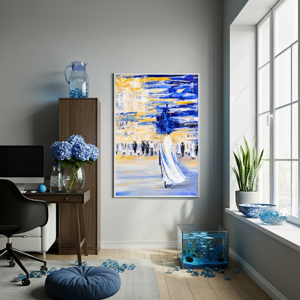 Quadro Decorativo Arte Decoração Judaica - 70x50 cm
