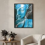 Quadro Decorativo Buda Azul - 70x50 cm