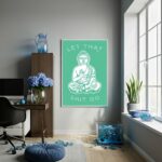 Quadro Decorativo Buda Let That Shit Go - 70x50 cm