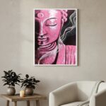 Quadro Decorativo Buda Rosa - 70x50 cm