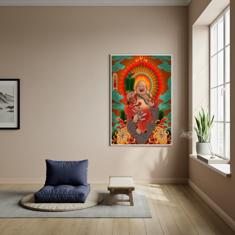 Quadro Decorativo Buda da Felicidade - 70x50cm
