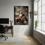 Quadro Decorativo Católico São Bento - 70x50 cm