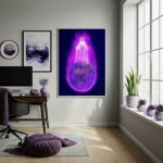 Quadro Decorativo Chama Violeta Saint Germain - 70x50 cm