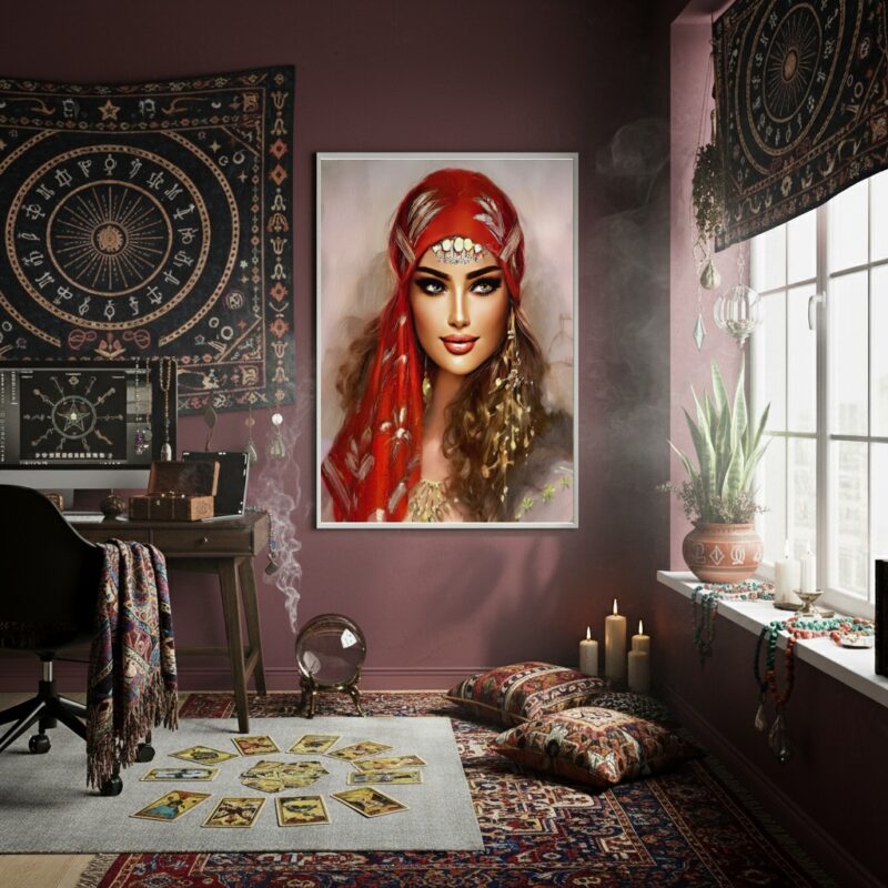 Quadro Decorativo Cigana Esmeralda - 70x50 cm