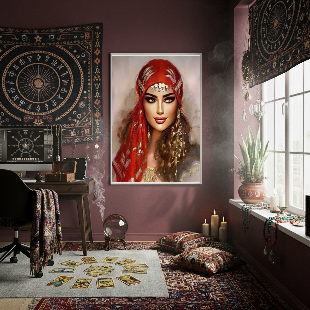 Quadro Decorativo Cigana Esmeralda - 70x50 cm