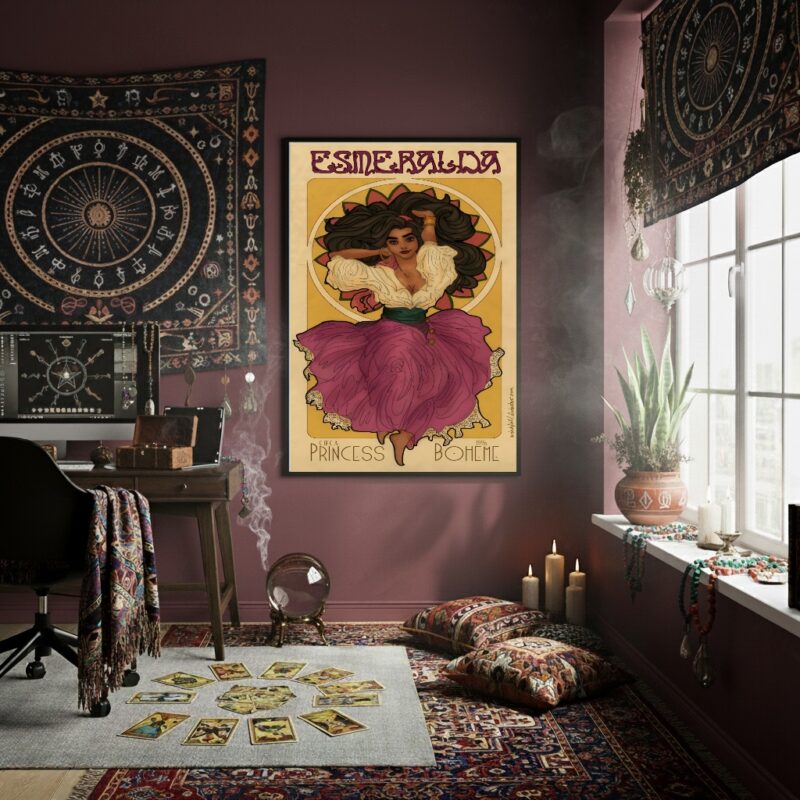 Quadro Decorativo Cigana Esmeralda Poster - 70x50 cm