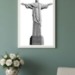 Quadro Decorativo Estátua do Cristo Redentor - 70x50 cm