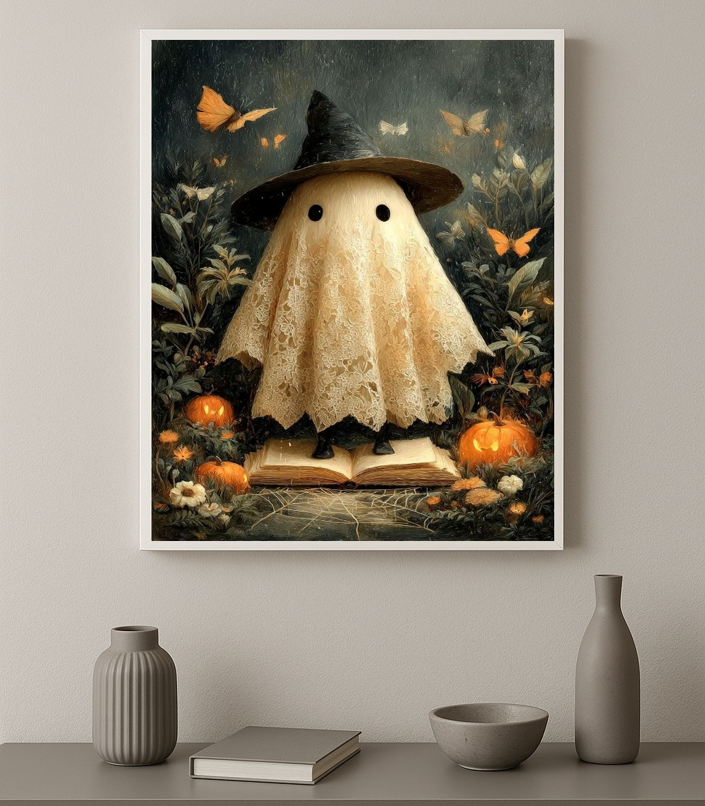 Quadro Decorativo Fantasminha Fofo