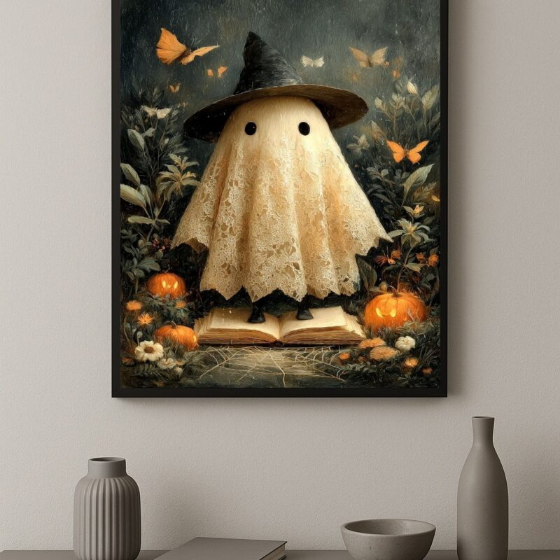 Quadro Decorativo Fantasminha Fofo