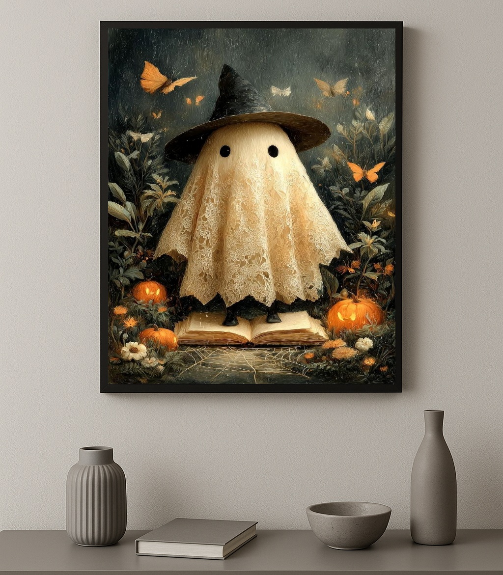 Quadro Decorativo Fantasminha Fofo