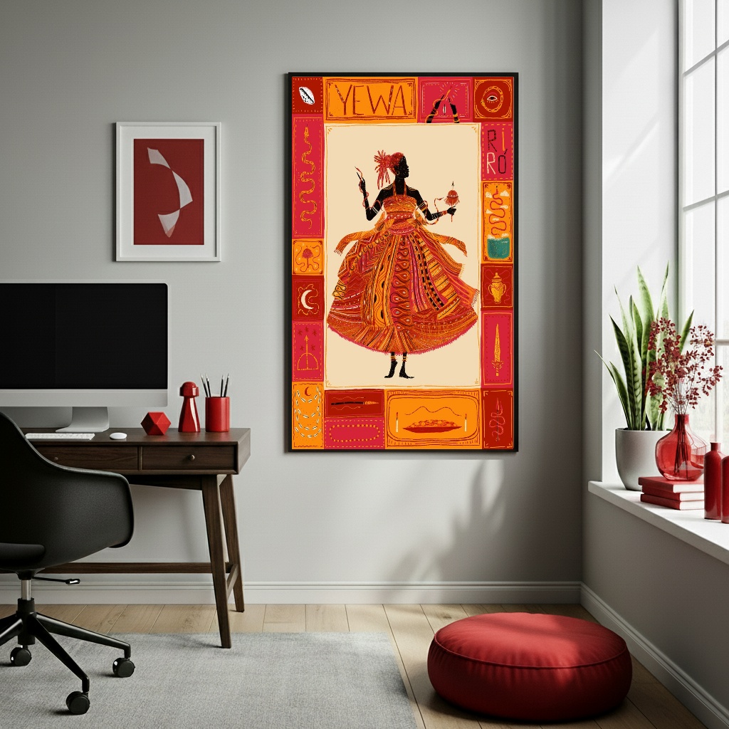 Quadro Decorativo Festa de Orixá - 70x50 cm