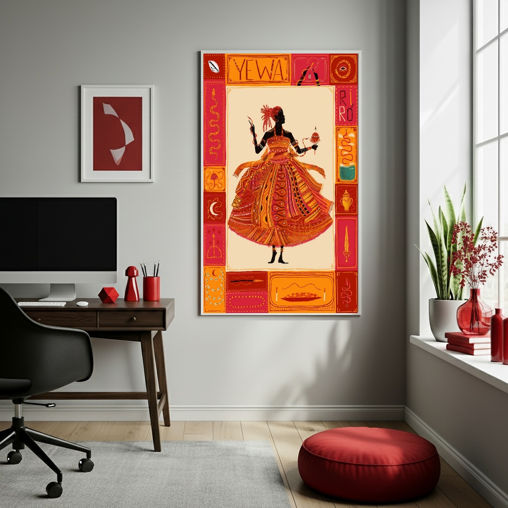 Quadro Decorativo Festa de Orixá - 70x50 cm