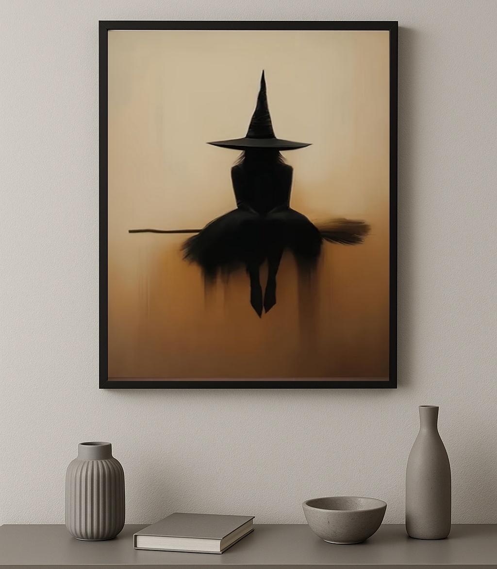 Quadro Decorativo Fotografia Bruxa Abstrata