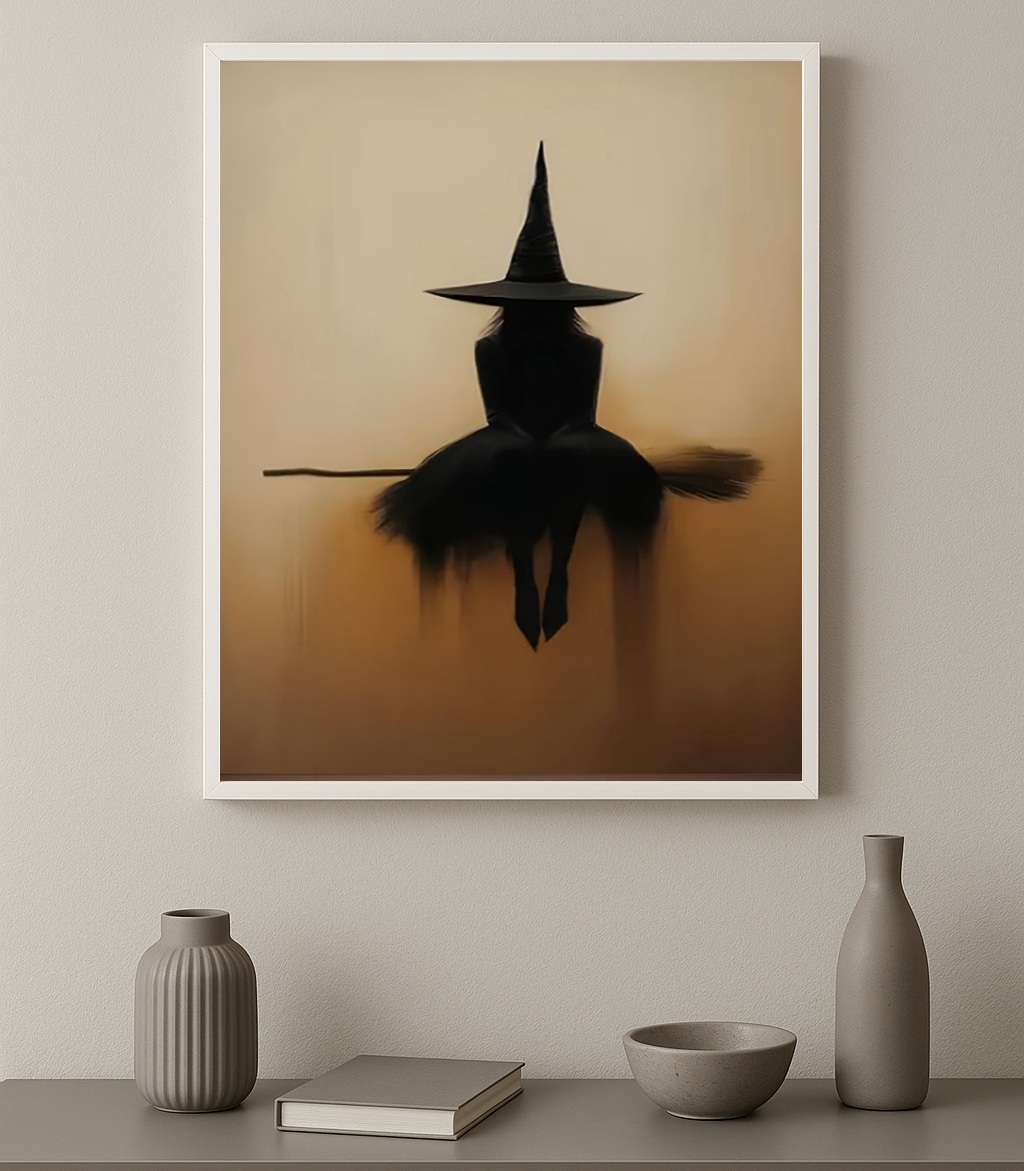 Quadro Decorativo Fotografia Bruxa Abstrata