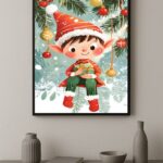 Quadro Decorativo Gnominho De Natal