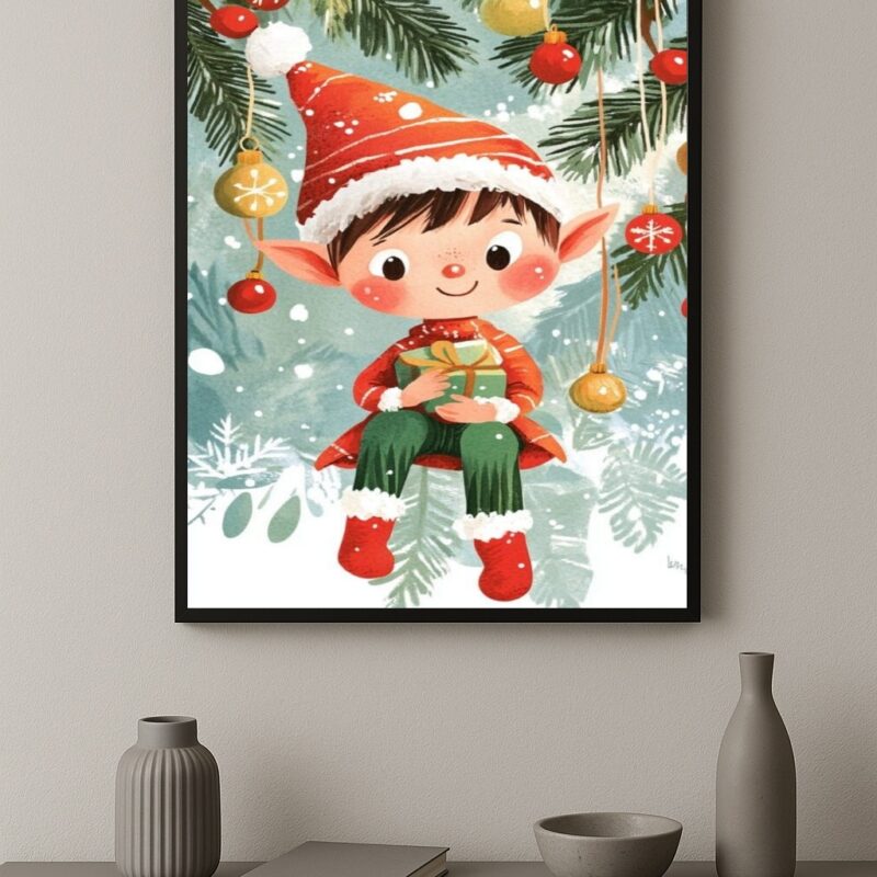 Quadro Decorativo Gnominho De Natal