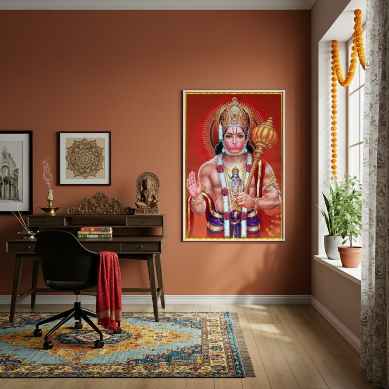 Quadro Decorativo Hanuman O Deus-Macaco - 70x50cm