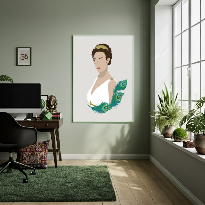 Quadro Decorativo Hera Deusa Das Mulheres - 70x50 cm