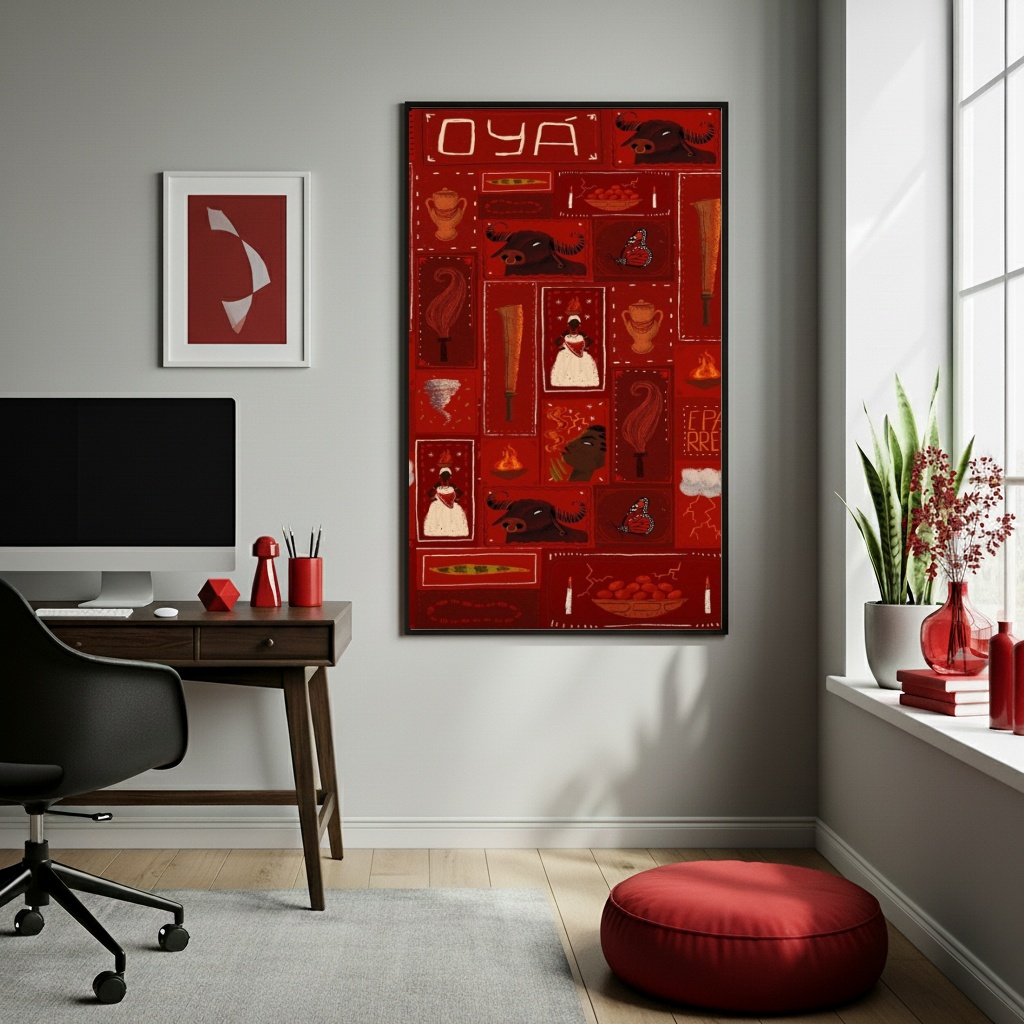 Quadro Decorativo Iansã Oyá - 70x50 cm