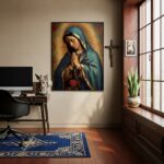 Quadro Decorativo Imaculado Coração De Maria - 70x50 cm