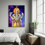 Quadro Decorativo Indiano Vishnu - 70x50 cm