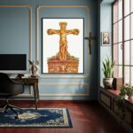 Quadro Decorativo Jesus Cristo Crucifixo - 70x50 cm