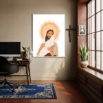 Quadro Decorativo Jesus Cristo Desenho - 70x50 cm