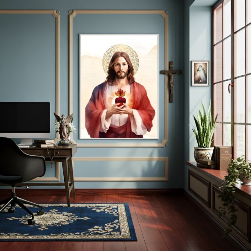 Quadro Decorativo Jesus Cristo O Filho de Deus - 70x50cm
