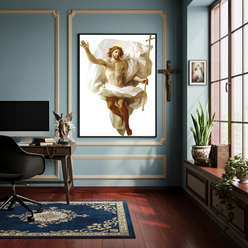Quadro Decorativo Jesus Cristo Ressuscitado - 70x50 cm