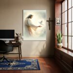 Quadro Decorativo Jesus E O Espírito Santo - 70x50 cm