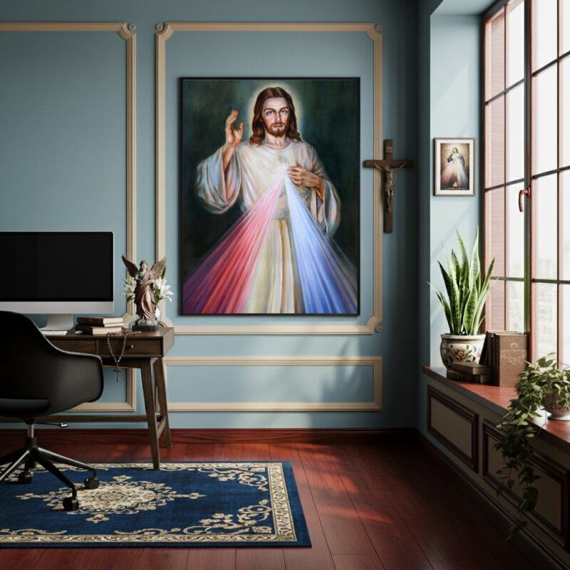 Quadro Decorativo Jesus Misericordioso - 70x50 cm