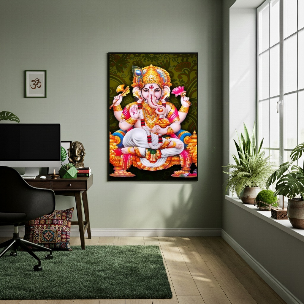 Quadro Decorativo Lord Ganesha - 70x50 cm