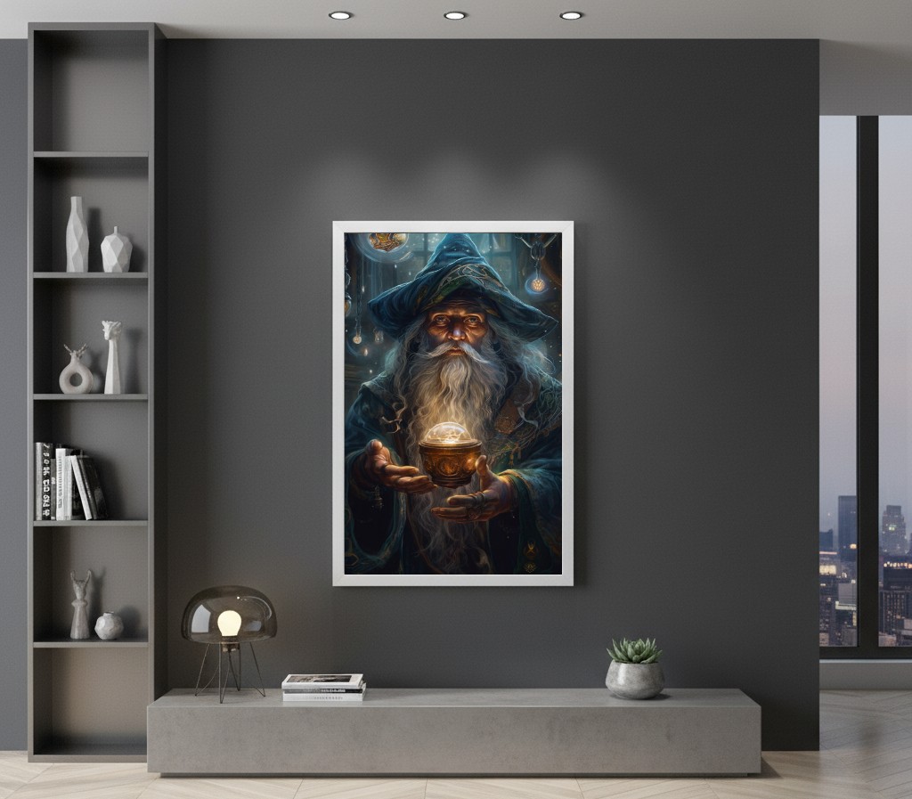 Quadro Decorativo Mago Vidente - 70x50 cm