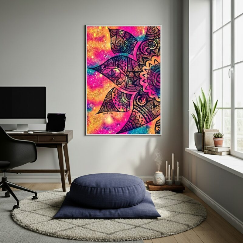 Quadro Decorativo Mandala - 70x50cm