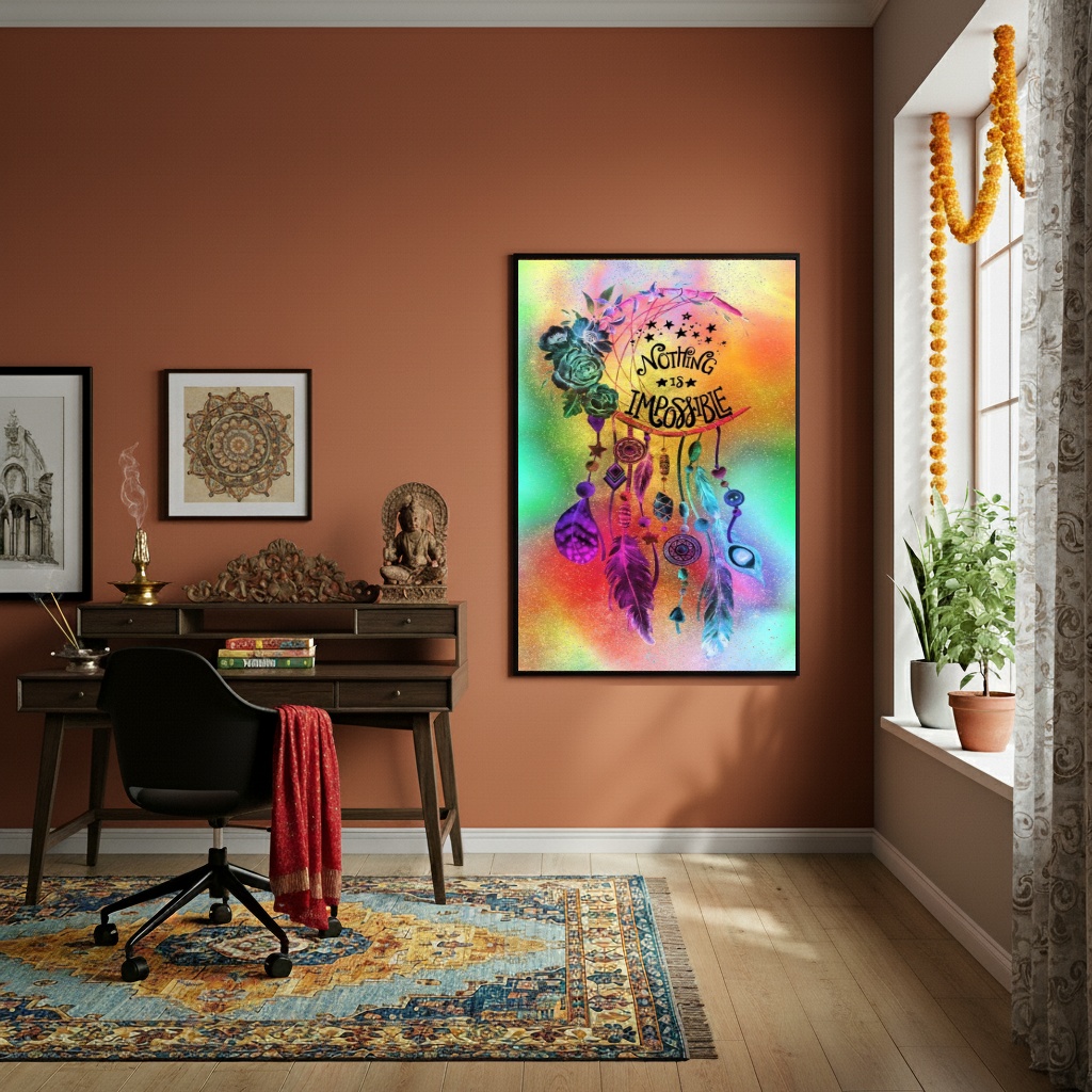 Quadro Decorativo Mandala - Nothing is Impossible - 70x50cm