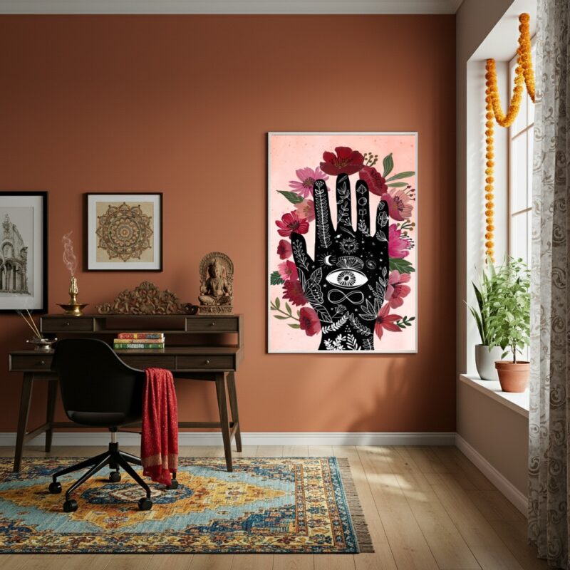 Quadro Decorativo Mão do Universo - 70x50cm