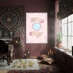 Quadro Decorativo Mãos Lendo Bola de Cristal - 70x50 cm