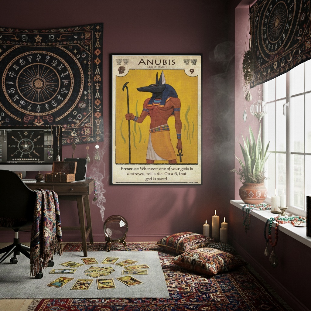Quadro Decorativo Mitologia Egípcia Anubis - 70x50 cm