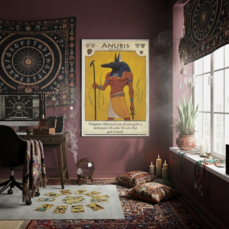 Quadro Decorativo Mitologia Egípcia Anubis - 70x50 cm