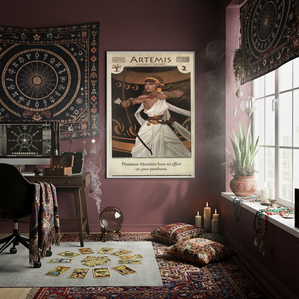 Quadro Decorativo Mitologia Egípcia Artemis - 70x50 cm
