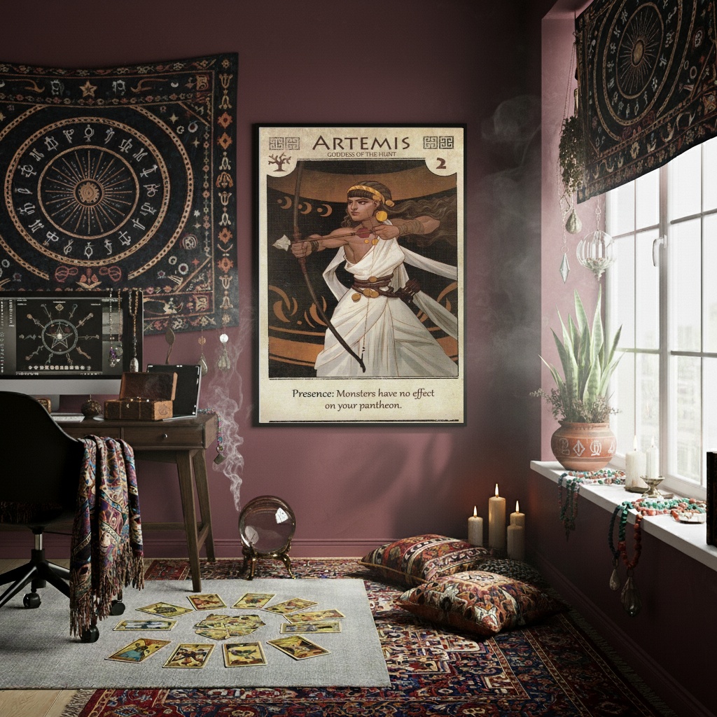 Quadro Decorativo Mitologia Egípcia Artemis - 70x50 cm