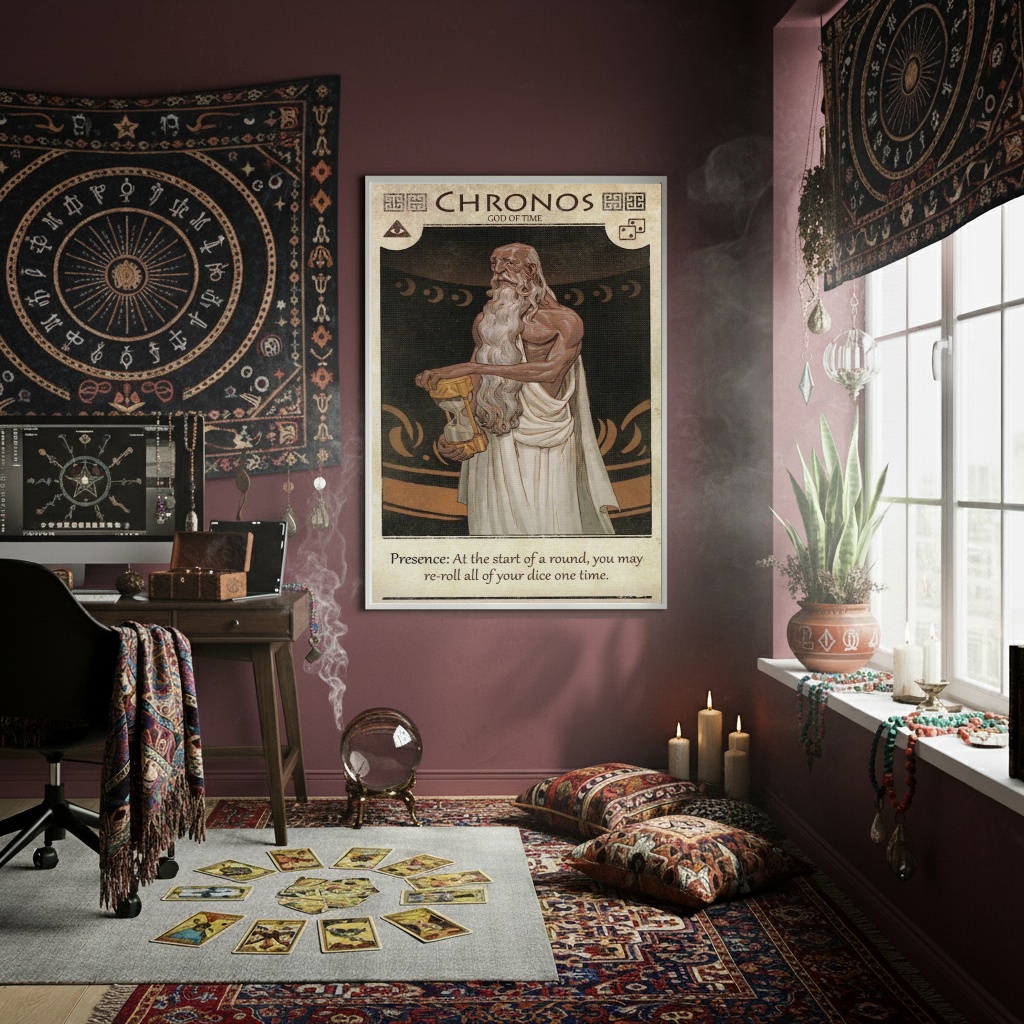 Quadro Decorativo Mitologia Egípcia Chronos - 70x50 cm