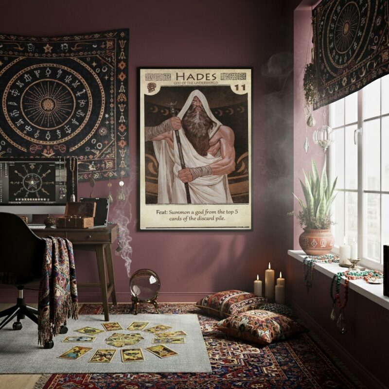 Quadro Decorativo Mitologia Egípcia Hades - 70x50 cm
