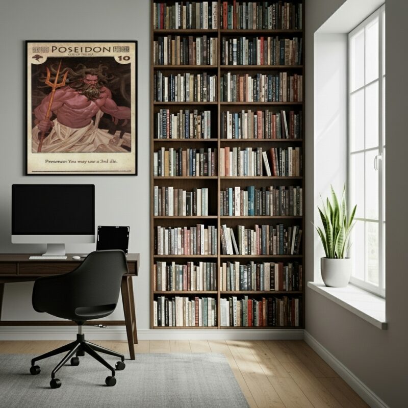 Quadro Decorativo Mitologia Egípcia Poseidon - 70x50 cm